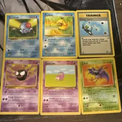 Pokemon lot TCG, Vintage, rare, Fossil Gastly, Slowpoke,psyduck, - Image 1