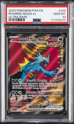 2023 POKEMON PAR EN-PARADOX RIFT ULTRA RARE #229 ROARING MOON EX PSA 10 - Image 1