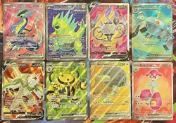 Pokemon Ultra Rare Lot x8 Full Art Miraidon ex Iron Thorns ex Scarlet Violet NM - Image 1
