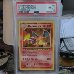 Pokemon Charizard 11/108 Evolutions Holo Rare PSA 8 2016 English TCG - Image 1