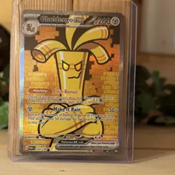 Pokemon Gholdengo EX Full Art Holo 252/182 SV04 Paradox Rift Special Illustrati… - Image 1