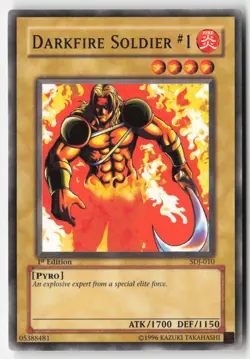 Yugioh - Darkfire Soldier #1 SDJ-010 1st Edition - Starter Deck: Joey - Image 1