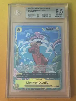 Monkey D Luffy 2024 One Piece Two Legends Treasure Rare Alt Art BGS 9.5 - Image 1