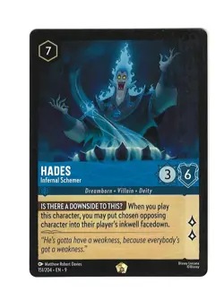 Hades - Infernal Schemer 151/204 Legendary Regular Disney Lorcana Fabled NM/M - Image 1