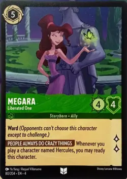 80/204 MEGARA LIBERATED ONE URSULAS RETURN UNCOMMON DISNEY LORCANA CARD - Image 1