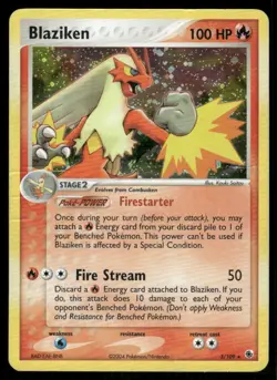 Pokemon Cards Blaziken 3/109 Ruby & Sapphire Holo Rare MP - Image 1