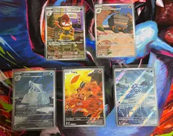 2025 Pokemon White Flair & Black Bolt Illustration Rare IR LOT of 5 Cards! - Image 1