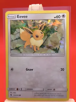 Eevee 155/214 Lost Thunder Exclusive Shatter Glass Holo Pokemon Card * New * - Image 1