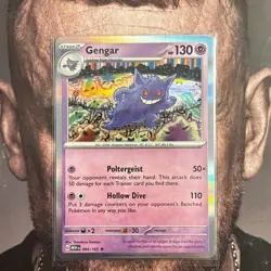 Pokemon Gengar 094/165 151 Holo Rare LP Card - Image 1
