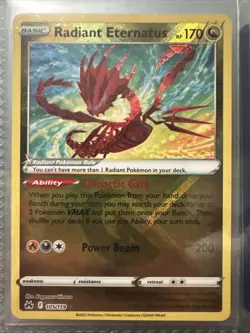 Radiant Eternatus 105/159 Crown Zenith Ultra Rare Pokemon TCG Card NM/MINT - Image 1