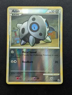 M/NM Pokemon Aron Reverse Holo Card 42/90 Undaunted - Image 1