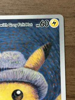 Van Gogh Pikachu With Grey Felt Hat SVP 2023 Black Star Promo Pokemon Card 210 - Image 4