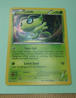 Celebi XY187 Holo Black Star Promo Pokemon Trading Card TCG - Image 1