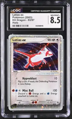 CGC 8.5 Latias ex 2003 EX Dragon 93/97 Holo Pokemon Card - Image 1