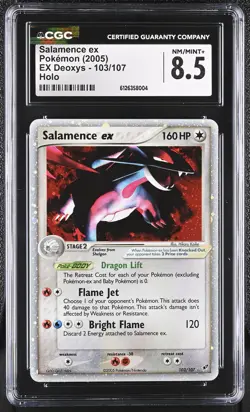 CGC 8.5 Salamence ex 2005 EX Deoxys 103/107 Holo Pokemon Card - Image 1