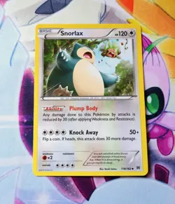 Snorlax 118/162 LP Non Holo Uncommon XY - BREAKthrough Pokemon Card - Image 1