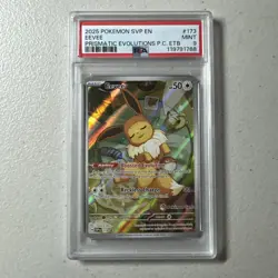 PSA 9 Eevee SVP173 Promo Pokemon Center Exclusive Prismatic Pokemon Graded Card - Image 1