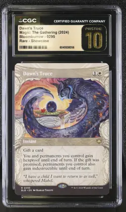 DAWN'S TRUCE Bloomburrow Showcase Rare CGC Pristine 10 MTG [Nostalgium] - Image 1