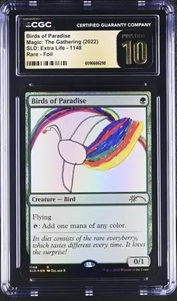 BIRDS OF PARADISE Secret Lair Foil Extra Life CGC Pristine 10 MTG [Nostalgium] - Image 1