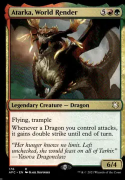 Commander: Adventures in the Forgotten Realms #176 Atarka, World Render - Image 1