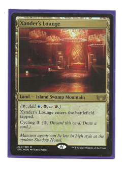 XANDER's LOUNGE FOIL English Magic Streets New Capenna 260/281 MTG NM - Image 1