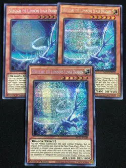 YUGIOH SELEGLARE THE LUMINOUS LUNAR DRAGON MP21-EN159 1ST SECRET X3 NM - Image 1