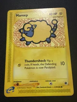 Pokemon TCG Mareep Expedition Base Set 119/165 Regular Common Card - Image 1