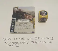 Star Wars Destiny Spark Of Hope Card & Die #54 Pulse Cannon - Image 1