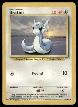 Dratini 26/102 Base Set Pokemon TCG trading card - Image 1