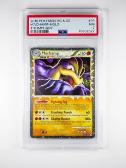🤜 PSA 7 NEAR MINT Machamp Prime 95/102 Pokemon Triumphant Card 2010 NM - Image 1
