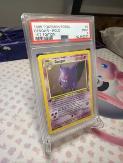 Pokemon Gengar Holo Rare 1st Edition 5/62 Fossil 1999 PSA 9 Mint Graded Card - Image 2