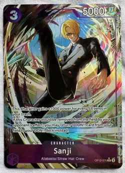 Sanji OP12-070 Alternate Art Rare Foil Legacy of the Master One Piece Card NM - Image 1