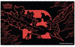 Pokemon Moltres Team Rocket Trading Card Game Standard Playmat Black Red - Image 1