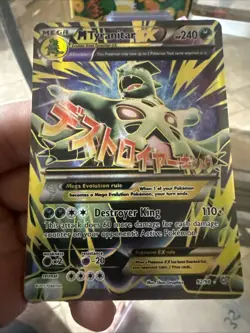 Pokemon TCG M Tyranitar EX Full Art Ultra Rare Holo Card Ancient Origins 92/98 - Image 1