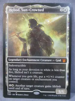 Magic The Gathering HELIOD, SUN-CROWNED Showcase Theros Beyond Death Card MTG z - Image 1