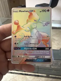 Pokemon TCG Mewtwo GX Secret Rare Shining Legends Card 76/73 Near Mint Condition - Image 1