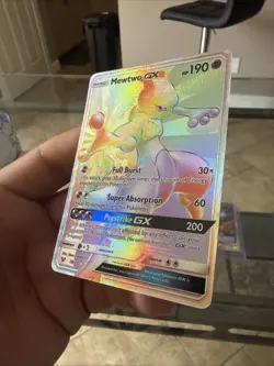Pokemon TCG Mewtwo GX Secret Rare Shining Legends Card 76/73 Near Mint Condition - Image 4