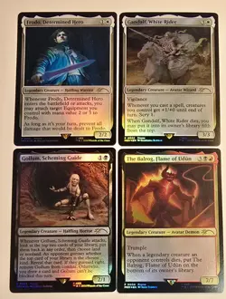 MTG Magic Lord of the Rings Tales of Middle-Earth Promo Cards Set of 4 - Image 1
