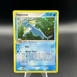 Vaporeon 6/17 POP Series 3 Promo Pokemon Card Holo Foil Rare LP - Image 1
