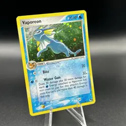 Vaporeon 6/17 POP Series 3 Promo Pokemon Card Holo Foil Rare LP - Image 2