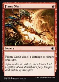 1 x Flame Slash - Foil - Conspiracy 2: Take The Crown - Light Play - MTG - Image 1