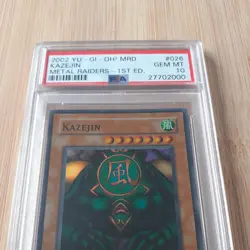 Yu-Gi-Oh Metal Raiders 1st Edition Kazejin MRD-026 PSA 10 GEM MINT - Image 3
