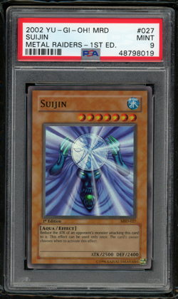 2002 Yu-Gi-Oh! MRD-027 Suijin 1st Edition PSA 9 MINT ✨ Super Rare Metal Raiders - Image 1
