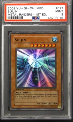2002 Yu-Gi-Oh! MRD-027 Suijin 1st Edition PSA 9 MINT ✨ Super Rare Metal Raiders - Image 3