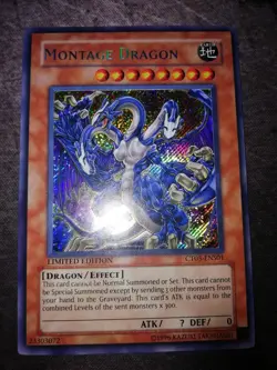 Yu-Gi-Oh! Montage Dragon CT05-ENS01 Limited Edition Secret Rare Near Mint - Image 1