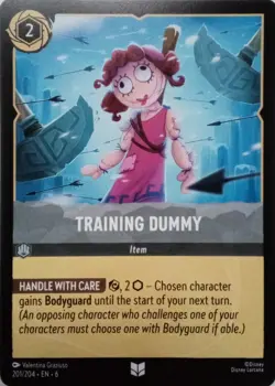 201/204 TRAINING DUMMY AZURITE SEA UNCOMMON DISNEY LORCANA CARD - Image 1