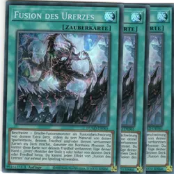 yugioh 3x Fusion des Urerzes DUAD-DE065 SUPER RARE 1AUFLAGE DEUTSCH - Image 1