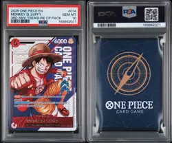 2025 One Piece EN 3rd Anniversary Treasure CP Pack #014 Monkey D. Luffy PSA 10 - Image 3