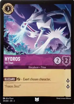 39/204 HYDROS ICE TITAN INTO THE INKLANDS UNCOMMON DISNEY LORCANA CARD - Image 1