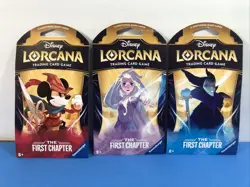 Disney Lorcana First Chapter Sleeved Booster Pack Art Bundle Lot of 3 Mickey - Image 1